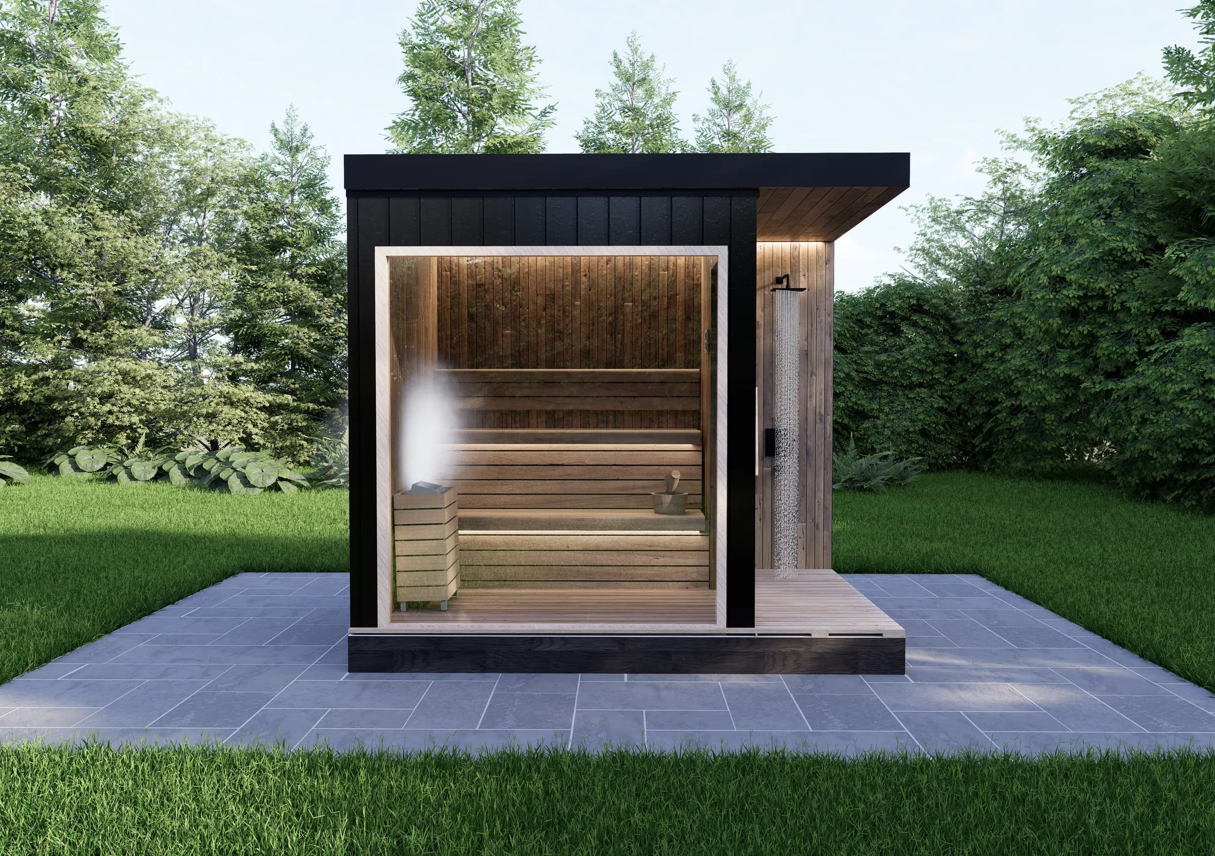 Vista lateral: Revestimiento Iso Siding